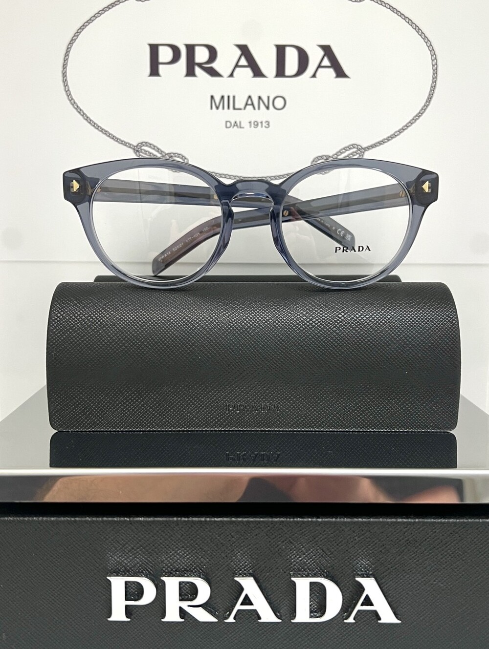 Prada Milano Eyeglasses VP-RA14 Translucent Grey